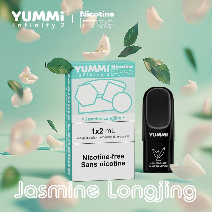 YUMMI 0MG Nicotine free vape pod jasmine longjing