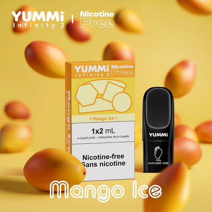 YUMMI 0MG Nicotine free vape pod mango ice