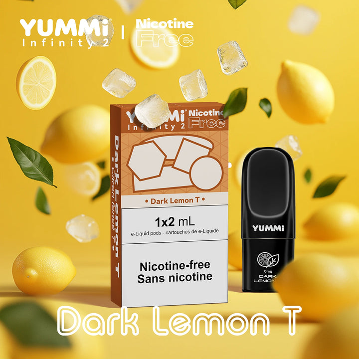 YUMMI 0MG Nicotine free vape pod dark lemon t