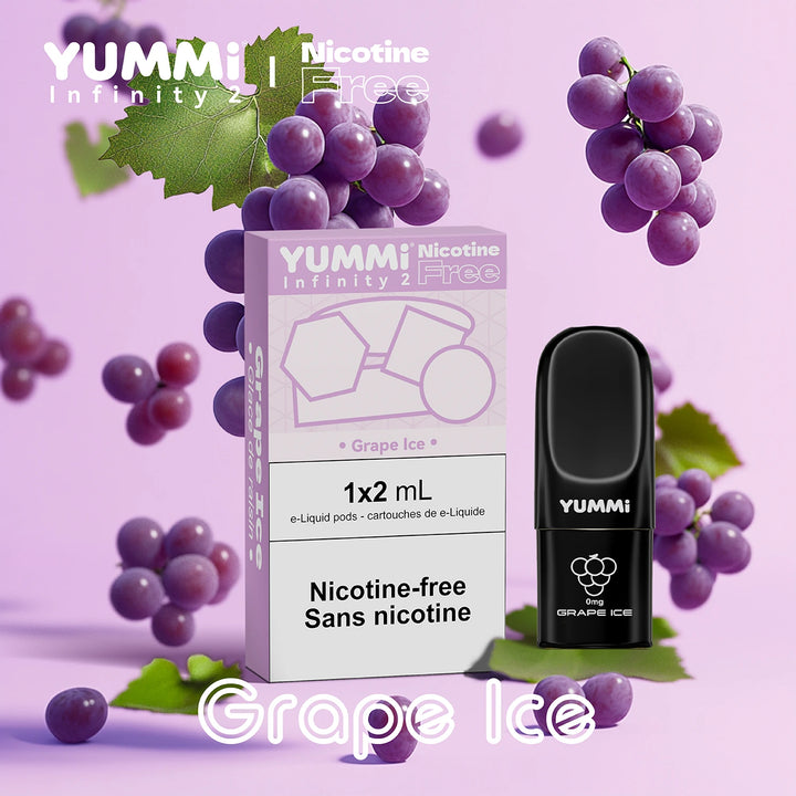 YUMMI 0MG Nicotine free vape pod grape ice